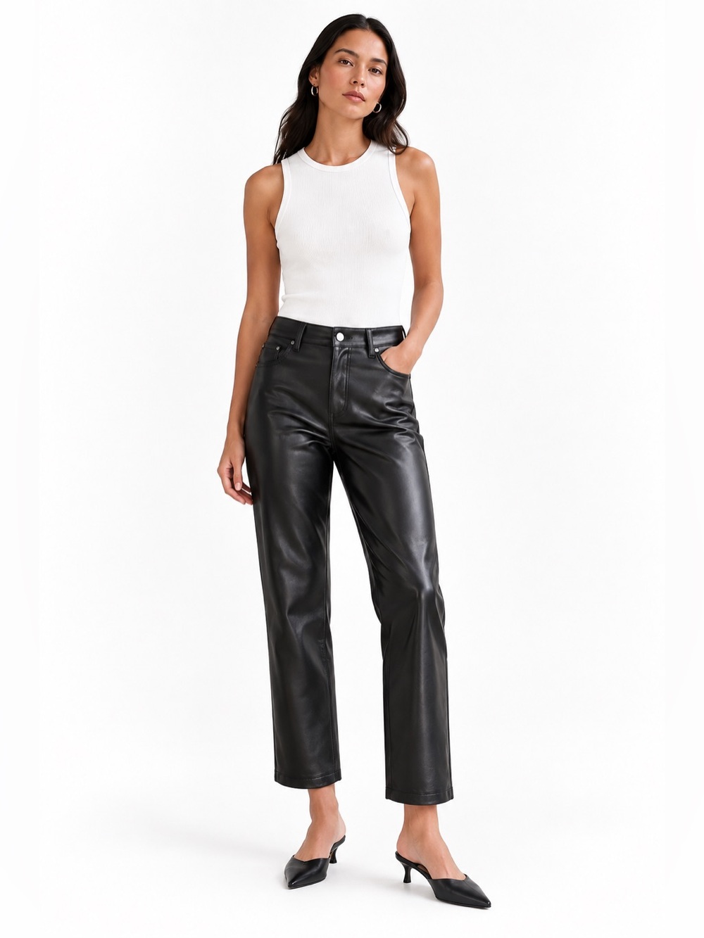 Wilfred Aritzia Melina Vegan Leather Pant Black Size 10
